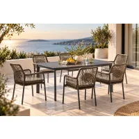 Kyoto Antracit / Alicante Tortora 1+6 Garden set