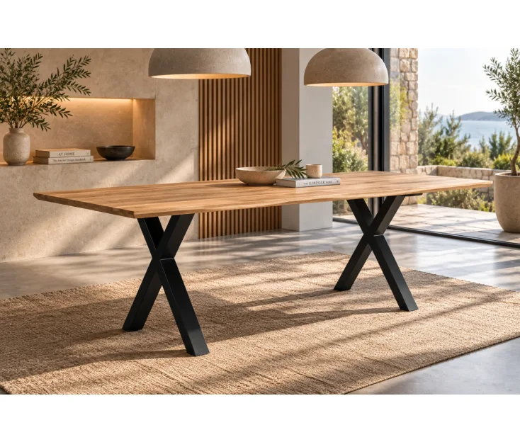 Vali SV 200X100 Solid Oak/X Dining table