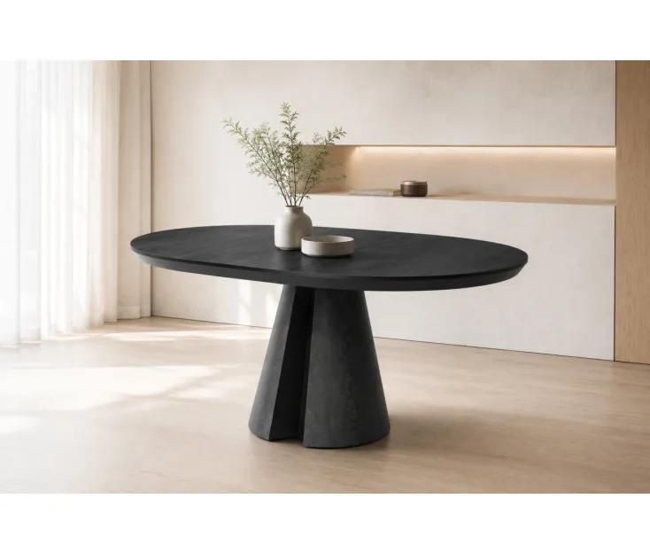 ROVERE 120+45 BLACK Blagovaonski stol