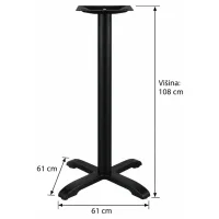 CAPRI 4/A h108 cm bar stool underbase