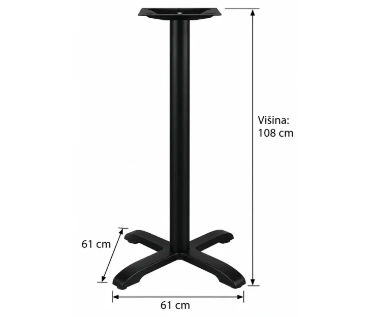 CAPRI 4/A h108 cm bar stool underbase