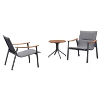 PORTO LOUNGE ANTRACIT 1+2 vrtni namještaj