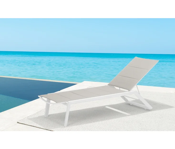 lux alu white sunbed