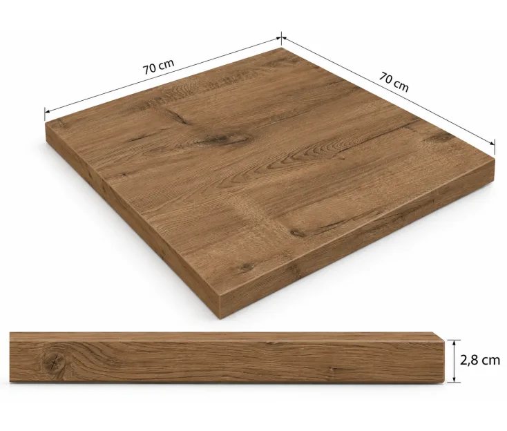 OAK WELLINGTON 80x80 table top