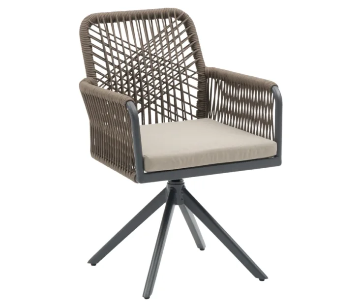 alicante swivel antracit/taupe chair