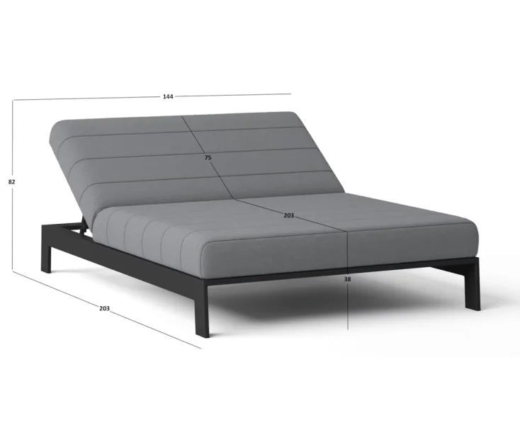 BITE DOUBLE antracit premium sunbed