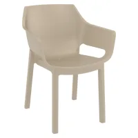 Dora Taupe Sedia da giardino con braccioli