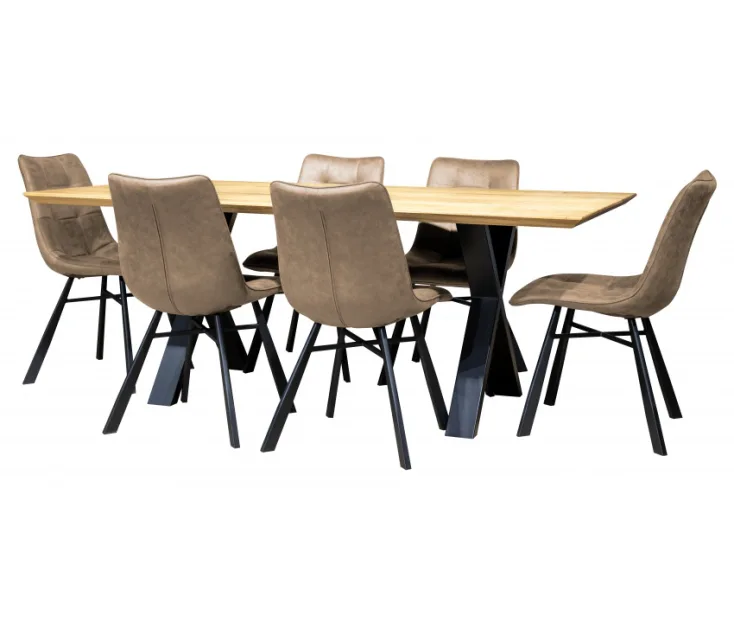 Vali X 200 / Todi Beige 1+6 Set da pranzo