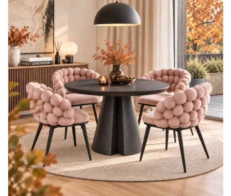 ROVERE 120+45 BLACK Blagovaonski stol