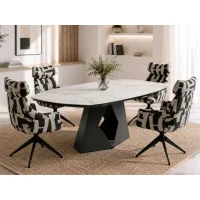 Forma / Mozaik black 1+6 Dining set