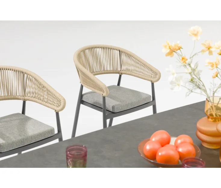 Kyoto Antracit / Tampa Antracit/Camel 1+6 Vrtna garnitura