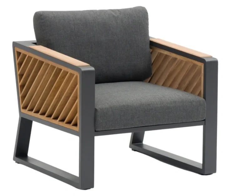 neia antracit/teak grt premium garden set
