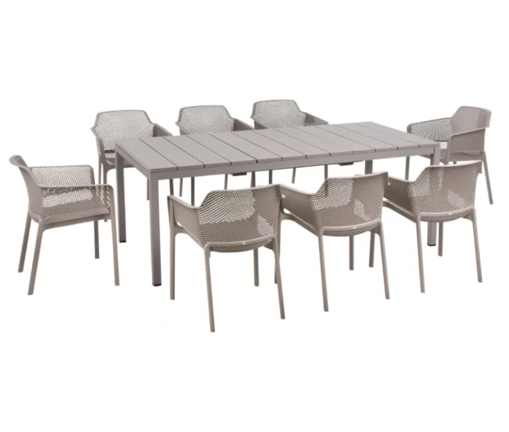 RIO 210-280 TORTORA/NET TORTORA 1+8 garden set