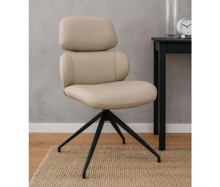 Glori Beige Swivel Sedia moderna