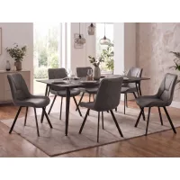 Kleopatra 160x90 / Martel Grey 1+6 Dining set