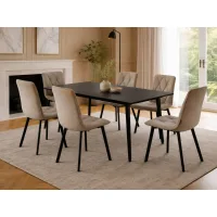 Kleopatra / Ana Beige 1+6 Dining set