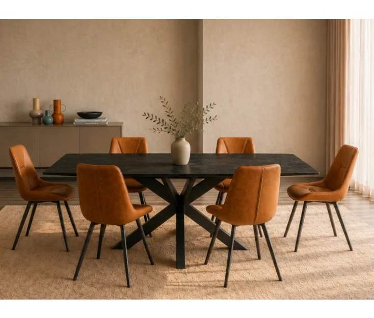 Kloe / Martel Cognac 1+6 Set da pranzo