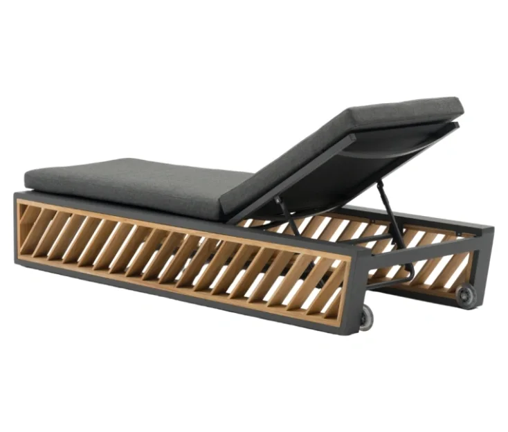 neia antracit/teak l premium ležalnik