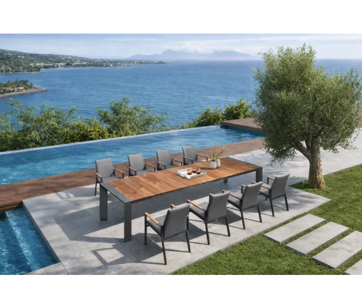 MALDIVI/MALDIVI  ANTRACIT 1+8 premium prefinjena vrtna garnitura