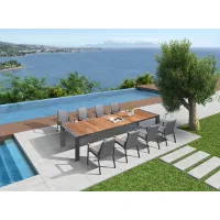 MALDIVI/MALDIVI  ANTRACIT 1+8 premium set da giardino