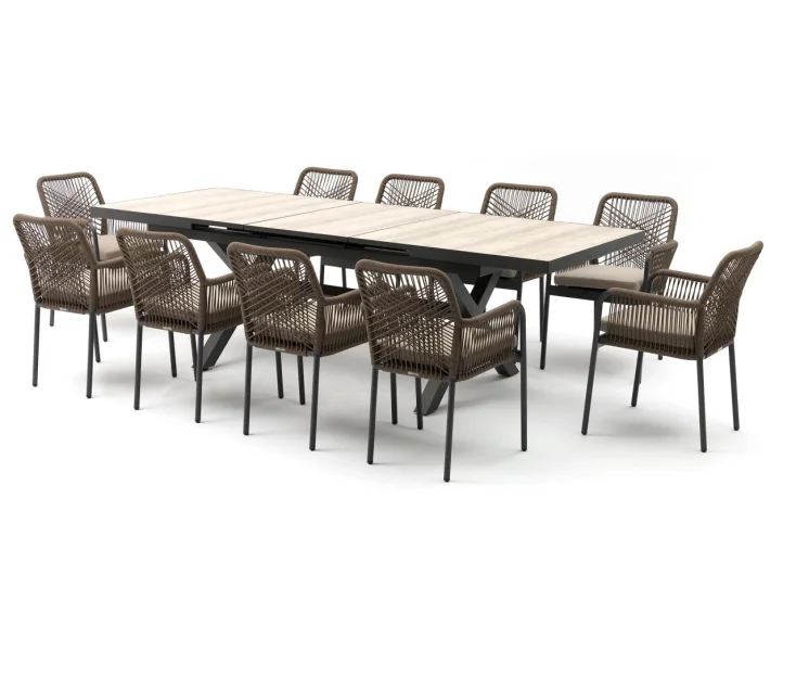 adeline 200-260/alicante at taupe 1+6 vrtna garnitura