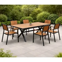 Oslo Antracit 180-240 / Istra 1+6 Set da giardino