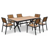 Oslo Antracit 180-240 / Istra 1+6 Set da giardino