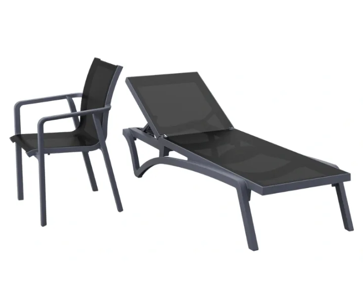 Pacific R Dark Grey/Black Sedia da giardino
