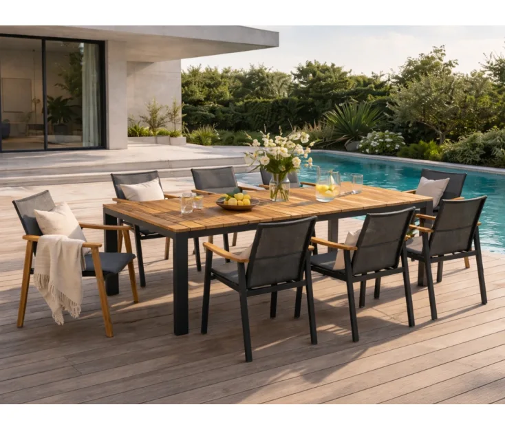 Maldivi SMALL/Hawaii ALU 1+8 Vrtni namještaj