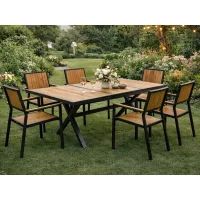 Oslo Antracit 180-240 / Istra 1+6 Vrtna garnitura