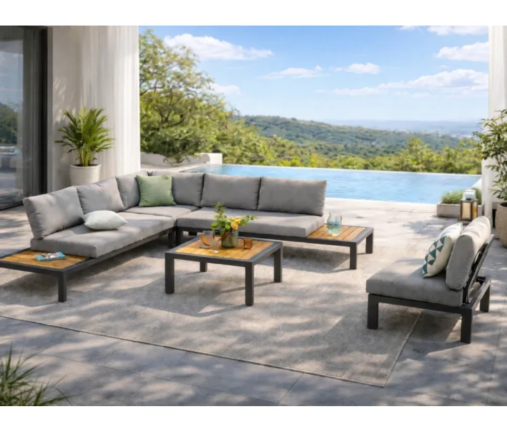 rosa xl antracit kotna vrtna garnitura