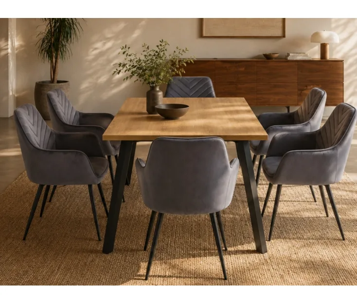 Vitra 200 / Remos Grey 1+6 Blagovaonski set