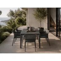 RIO 140-210/NET ANTRACIT 1+6 garden set