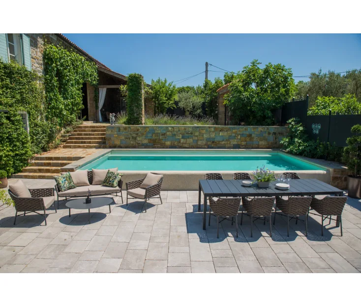 RIO 210-280/LEON tortora 1+8 garden set