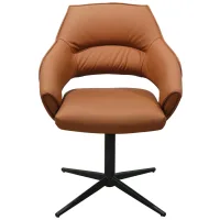 Senza Swivel Cognac Sedia girevole