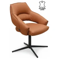 Senza Swivel Cognac Sedia girevole