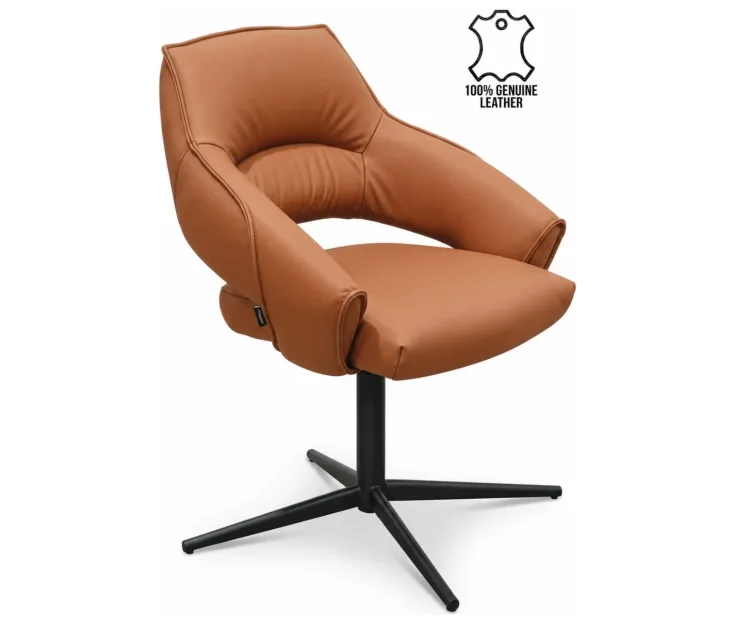 Senza Swivel Cognac Vrtljiv stol