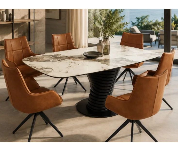 Twist / Messina Cognac 1+6 Set da pranzo