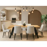 Vali 200 / Lux XL Beige 1+6 Dining set