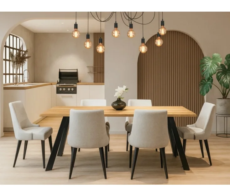 Vali 200 / Lux XL Beige 1+6 Dining set