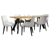 Vali 200 / Lux XL Beige 1+6 Dining set