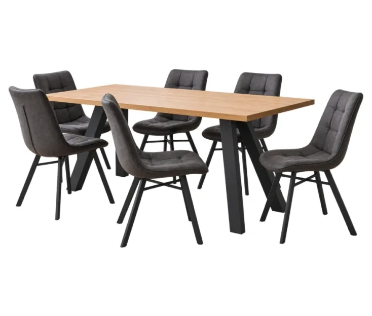 Vali Eco 200 / Todi Grey 1+6 Dining set