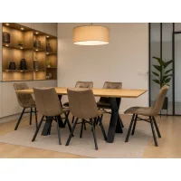 Vali X 200 / Todi Beige 1+6 Dining set