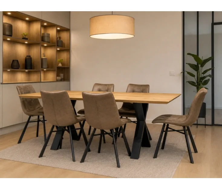 Vali X 200 / Todi Beige 1+6 Set da pranzo
