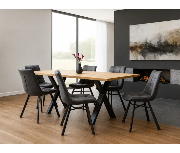 vali eco 200/todi grey 1+6 jedilna miza