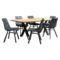 vali eco 200/todi grey 1+6 Dining set
