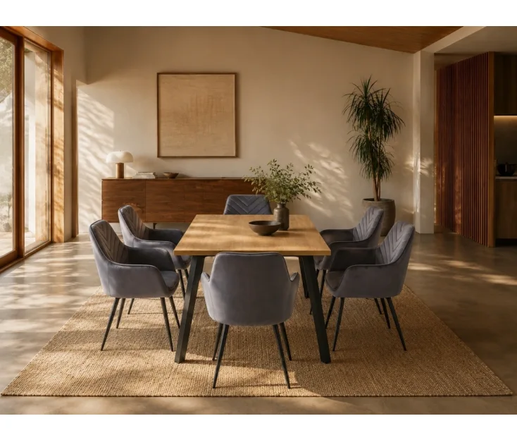 Vitra 200 / Remos Grey 1+6 Blagovaonski set