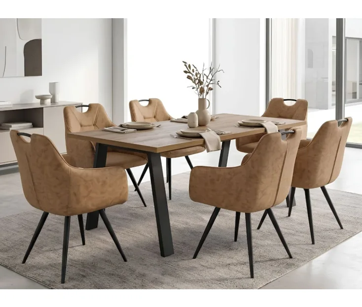 Vitra / Yana Beige 1+6 Set da pranzo