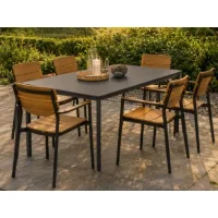 Kyoto Antracit 160X90 / Woody 1+6 Vrtna garnitura